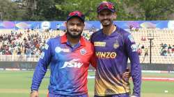 IPL 2022: Shreyas Iyer and Rishabh Pant during toss ahead of KKR vs DC match in IPL 15