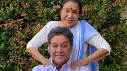 Asha Bhosle with son Anand 