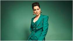 Kangana Ranaut in emerald tail coat pants for Lock Upp