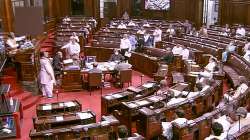 Parliamentarians in the Rajya Sabha during the second part of Budget Session of Parliament, in New Delhi, Friday, March 25, 2022.