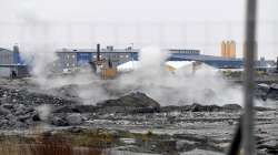 A view of the Hanhikivi 1 nuclear power plant construction site at Pyhajoki, Finland.