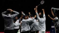 India celebrating after winning Thomas Cup