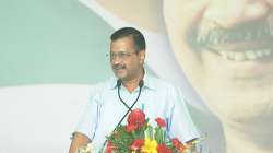 AAP supremo and Delhi CM Arvind Kejriwal addresses a public rally in Kurukshetra, Haryana. 