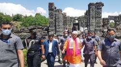 J&K L-G Manoj Sinha's puja at Martand Sun temple