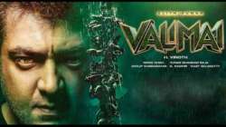 Valimai poster featuring Ajith Kumar