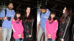 Aishwarya Rai Bachchan with husband Abhishek Bachchan and daughter Aaradhya Bachchan