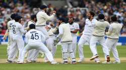 Indian team in action against England)