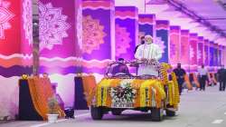 Prime Minister Narendra Modi inspects the newly inaugurated Pragati Maidan Integrated Transit Corridor, in New Delhi, Sunday, June 19, 2022.