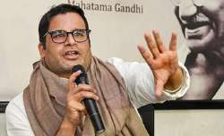 Election strategist Prashant Kishor was?addressing a gathering, as a part of his `Jan Suraaj' campaign, at Hajipur in the Vaishali district.?