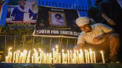 Youngsters during a candlelight march to pay tribute to Punjabi singer late Sidhu Moose Wala, in Jalandhar.