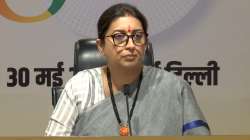 BJP leader Smriti Irani addresses a press conference in at party office in Delhi?