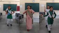 students and their teacher groove to Kajra Mohabbat Wala song