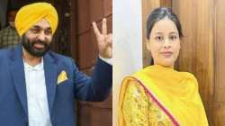 Bhagwant Mann and his second wife Dr Gurpreet Kaur?