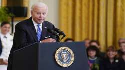 President Joe Biden speaks before he awards the Presidential Medal of Freedom, to 17 people at the White House in Washington, Thursday, July 7, 2022.