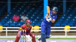 Dhawan in action vs West Indies during the first ODI.