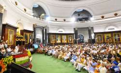 New Delhi: President Droupadi Murmu after taking oath in the Central Hall of Parliament