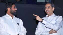 Eknath Shinde with Uddhav Thackeray