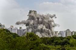 Both towers were brought down with 3,700kg explosives.  