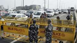 Tight security arrangements at the Ghazipur border. (Representational image)