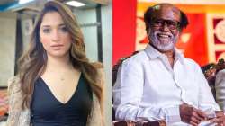 Tamannaah Bhatia and Rajinikanth 