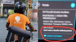 Hyderabad Swiggy customer demands Hindu delivery boy