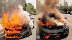 Man sets Mercedes ablaze after owner fails to pay dues