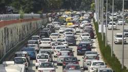 Vehicles move slowly on a road near Pragati Maidan during a traffic congestion, in New Delhi (Representational image)