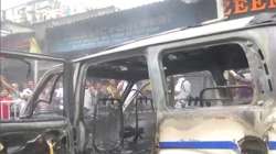 Police vehicle torched amid BJP's 'Nabanna Chalo' march 