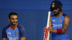 Harshal Patel and Virat Kohli