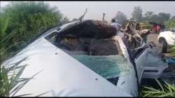 Prayagraj road accident, Five killed, vehicle overturned on highway, Uttar Pradesh, Prayagraj road a