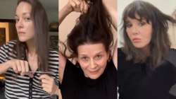 Marion Cotillard and Juliette Binoche filmed themselves chopping off locks of their hair in a video