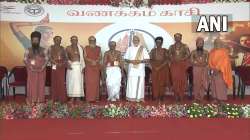 Prime Minister Narendra Modi arrives at the venue of ‘Kashi Tamil Sangamam’ in Varanasi, Uttar Pradesh.