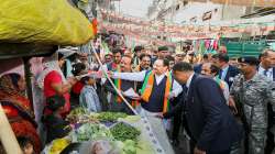 BJP President JP Nadda meets people in Keshav Puram during an election campaign for upcoming MCD elections, in New Delhi (Earlier photo, File)