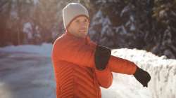 Man working out in cold weather (Representative image)