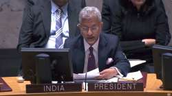 Union External Affairs Minister S Jaishankar speaking at the UNSC