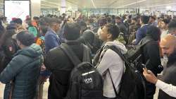 Security line at IGI airport