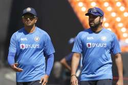 Rahul Dravid and Rohit Sharma | File Photo