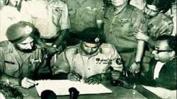 Around 93,000 Pakistani troops had surrendered before the joint forces of the Indian Army and the 'Mukti Bahini' on December 16, 1971.