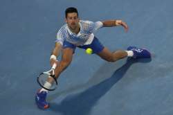 Novak Djokovic in action