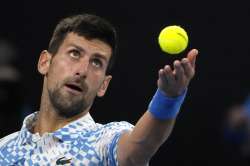 Djokovic in action