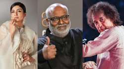 Raveena Tandon, MM Keeravani and Zakir Hussain