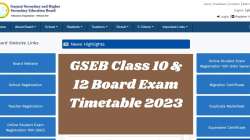 GSEB Timetable 2023, gseb timetable for class 10, GSEB timetable for class 12, GSEB class 12 board 