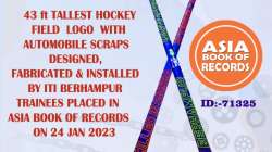 43-feet tall hockey stick made by ITI Berhampur students