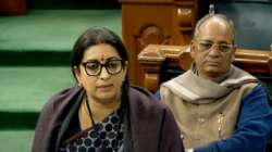 Union Minister Smriti Irani in Lok Sabha