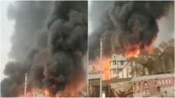 Hyderabad: Massive fire breaks out at a godown in Chikkadpally