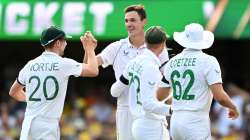 Marco Jansen celebrates with Team South Africa