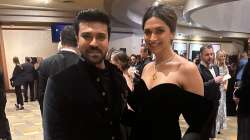 Oscars 2023: Ram Charan poses with Deepika Padukone