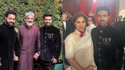 Ram Charan, Jr NTR and SS Rajamouli walk the Oscars 2023 red carpet