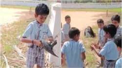 Schoolboy rescues crow