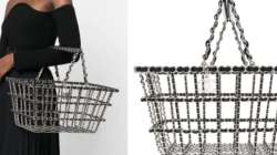 Chanel second-hand shopping basket bag